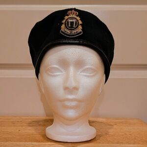 Vintage Canadian Armed Forces Administration Green Beret Gold Bullion Embroidery